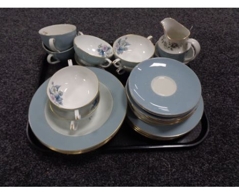 A tray of twenty nine pieces Royal Worcester woodland tea and dinner china 
