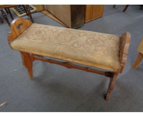 A 20th century tapestry organ stool 