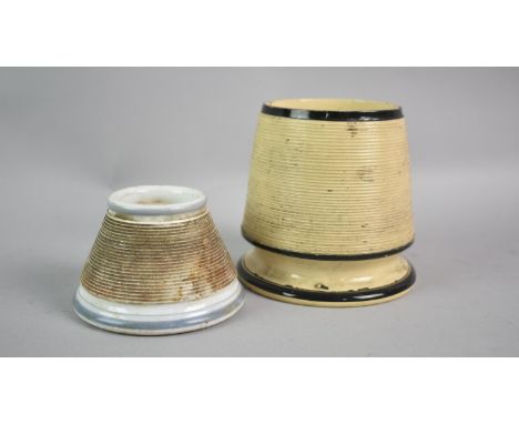 A Pair of Continental Ceramic Match Holders/Strikers, 8.5x10cm Diameter