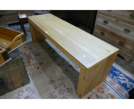 Long oak coffee table/bench
