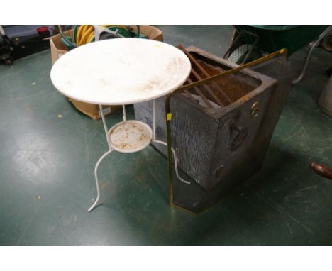 Metal table, fireguard etc 