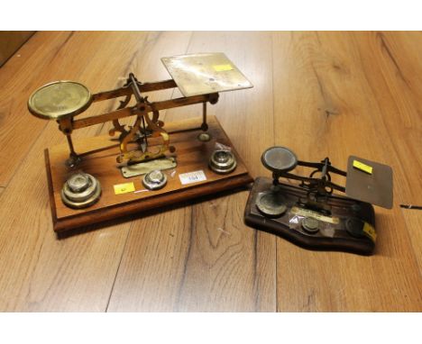 Two sets of postal scales