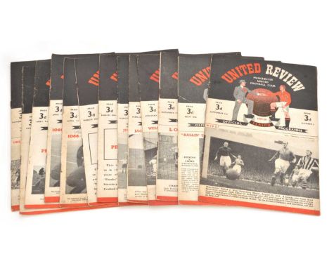 Manchester United Home Football programmes from the 1949-1950 season Manchester City 3rd September, Middlesbrough 19th Novemb