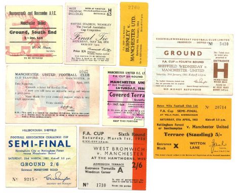 Manchester United FA Cup home and away tickets To include FA Cup Final against Bolton Wanderers 3rd May 1958, Birmingham City