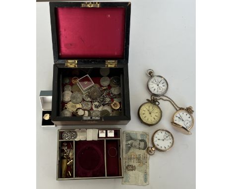 A collection of four various pocket watches to include a Dennison gold plated example by Thomas Russell & Son of Liverpool, a