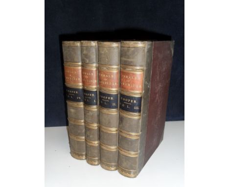 COOPER (Charles Henry), Annals of Cambridge, four volumes, Cambridge: Warwick and Co. 1842-1852, 8vo, half calf (rubbed); tog
