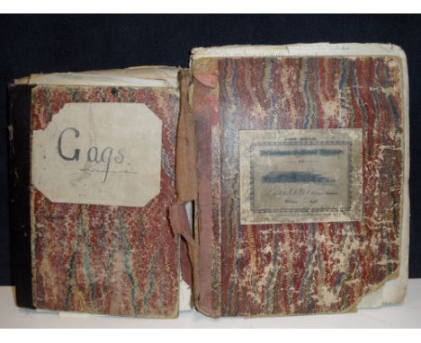 Two manuscript notebooks with verses, amusing tales, clippings, jokes, etc., circa early 20th century (2)  