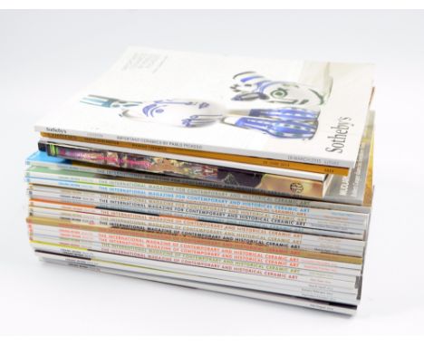 A run of Ceramic Review magazines (268 July/August 2014) to 287 Sept/Oct 2017) and several auction catalogues re Picasso Cera