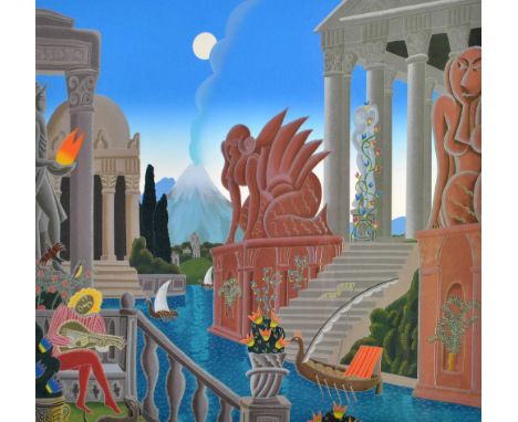 THOMAS MCKNIGHT (American, born 1941); a signed limited edition lithograph, homage to the Greeks, signed in pencil lower righ