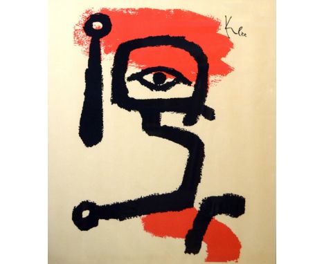 After PAUL KLEE (Swiss-German, 1879-1940); a lithograph, 'One-Eyed Scholar', 61 x 48cm, framed and glazed.