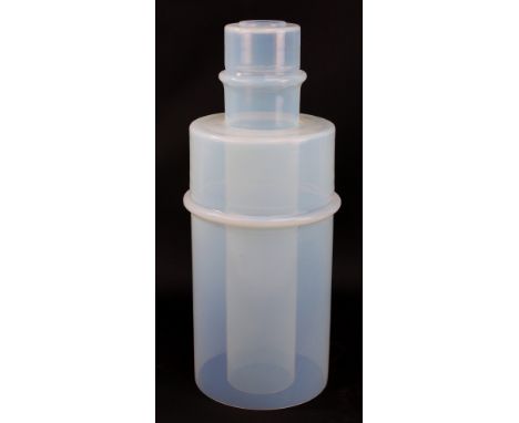 MURANO; a four sectioned cylindrical opaque glass light fitting, height approx 55cm.
