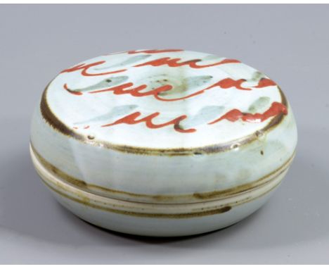 DAVID LEACH (1911-2005) for Lowerdown Pottery; a porcelain box and cover, impressed DL mark (glaze filled), collector's label