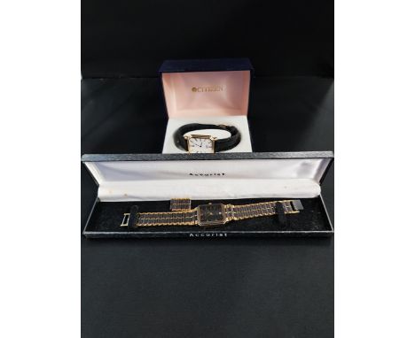 VINTAGE ACCURIST WATCH AND CITIZEN WATCH 