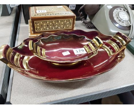 2 CARLTON WARE 'ROUGE ROYALE' 