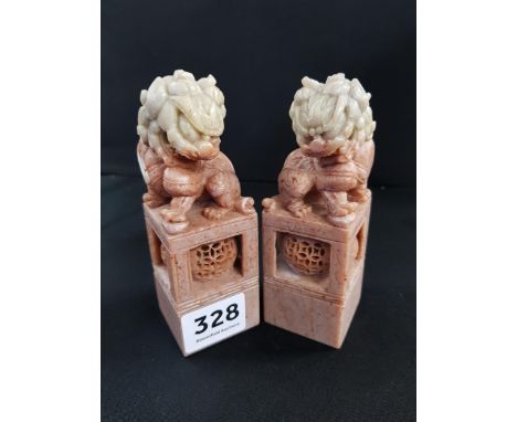 VINTAGE JADE DOGS OF FOO 