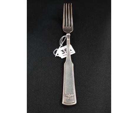 THIRD REICH, SILVER DINNER FORK FROM HERMANN GORINGS DINING WAGON 10 '243' ON HIS TRAIN 