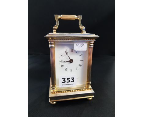 BRASS CARRIAGE CLOCK 