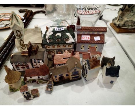 Mixed ceramic and plaster cottages, including Kay Fraser. Not available for in-house P&amp;P 