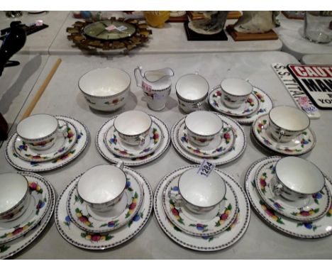 Crown Staffordshire tea service, 29 pieces. Not available for in-house P&amp;P 