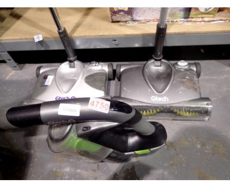 Handheld G-Tech cordless vacuum and two others. All electrical items in this lot have been PAT tested for safety and have pas
