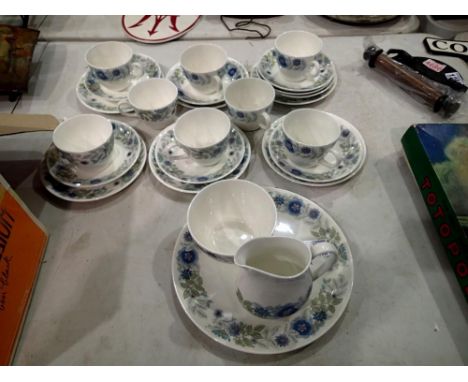 Wedgwood tea service in the Clementine pattern. Not available for in-house P&amp;P 