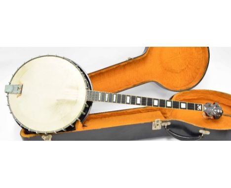 Clifford Essex plectrum banjo, with 12" skin and 26" scale, hard case