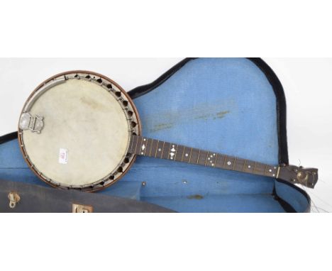 Windsor The Whirle tenor banjo, with 10.5" skin and 22.5" scale, case