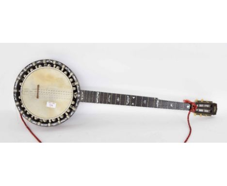 John Alvey Turner five string zither banjo, with 8" skin and 25.5" scale