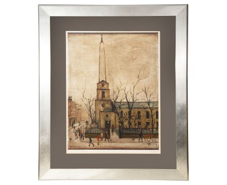 Laurence Stephen Lowry, RBA, RA (British, 1887-1976)'St. Luke's Church', limited edition print, signed in pencil to lower rig