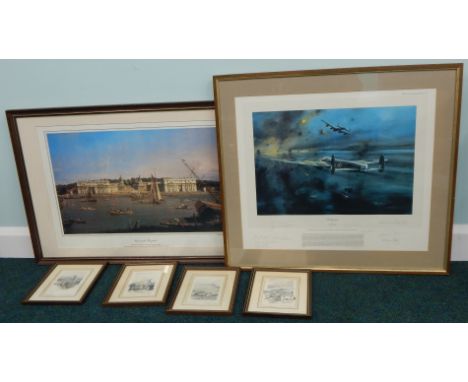 After Robert Taylor.  The Dambusters, artist signed print, also signed by various people, to include Air Marshall Sir Harold 