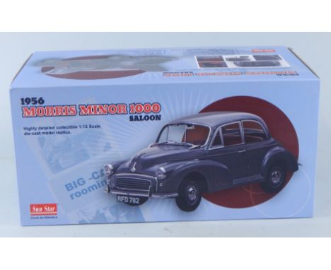 A Sun Star Morris Minor 1000 saloon 1:12 scale die-cast model replica (boxed)