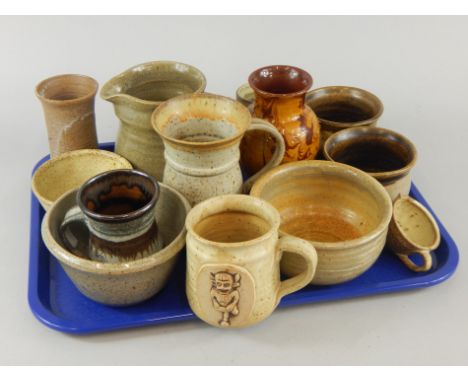 Various items of Studio Pottery, to include some in the manner of Leach, some with seal marks etc.
