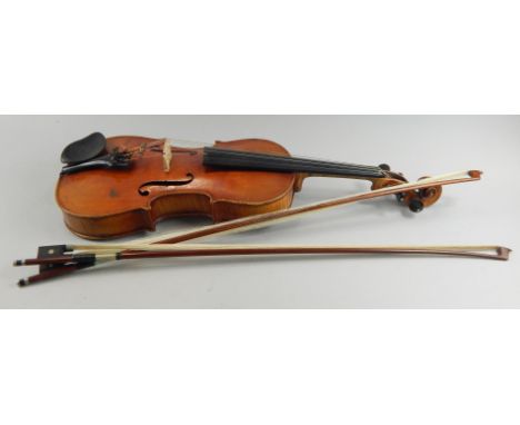 A strad pattern viola, labelled 1727, two piece back, length of back 39cm, in a Hiscox case with voight shoulder rests, sold 