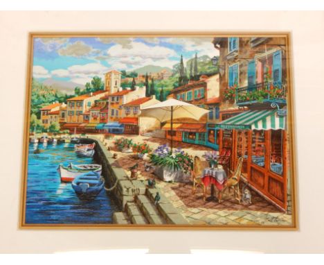 After Anatoly Metlan.  Ristorante Italiano, limited edition serigraph, sold with certificate, etc., no. 411/495, 34cm x 45cm.