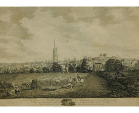 After Thomas Espin.  The North West view of Louth, engraved by B Howlett, first published 1793, 41cm x 58cm