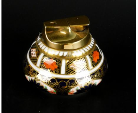 A Royal Crown Derby Imari lighter, with red stamp to underside, stamped 1128, boxed