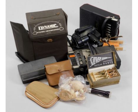 Miscellaneous items, to include audio equipment, a JVC video camera etc.
