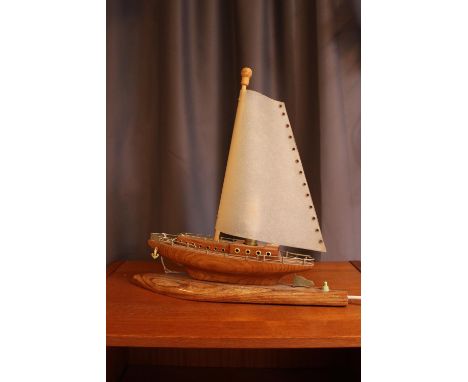 1960s Hardwood Yacht Light with some later fittings 