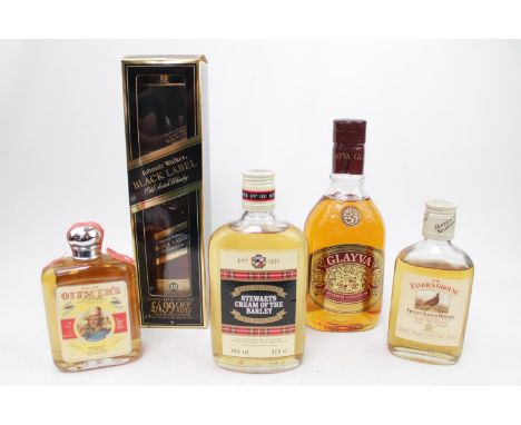Collection of Whisky inc. Glayva Scotch Liqueur, Stewarts Cream of Barley, Johnnie Walker Black Label etc 