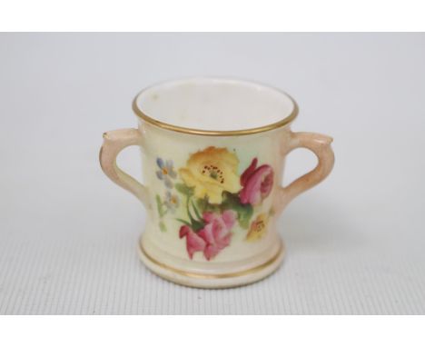 Royal Worcester Blush Ivory Miniature Tyg dated 1903&nbsp;