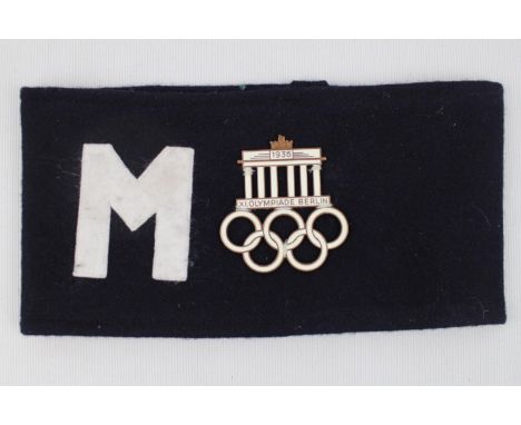 1936 Berlin Olympics Armband with matching enamel badge 