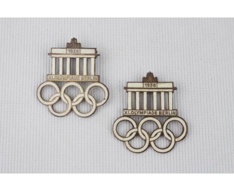 2 XI Olympia Berlin 1936 Enamel Badges 