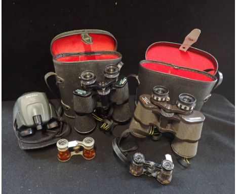 TWO PAIRS OF VINTAGE BINOCULARS and similar items