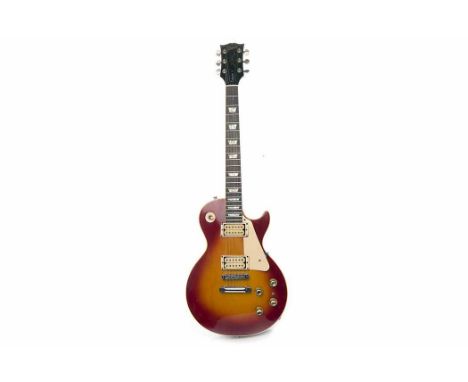 GIBSON LES PAUL DELUXE GUITARserial number 735316, circa 1971, sunburst finish with some veneer loss to underside, contained 