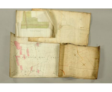 A collection of five maps, coloured field map, plan of Mr John Blamire's Estate at Hill House Dash Nook.  Surveyed and drawn 