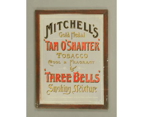 Mitchell's Gold Medal Tam O'Shanter tobacco advertising mirror, marked Property of the Imperial Tobacco Company of Great Brit