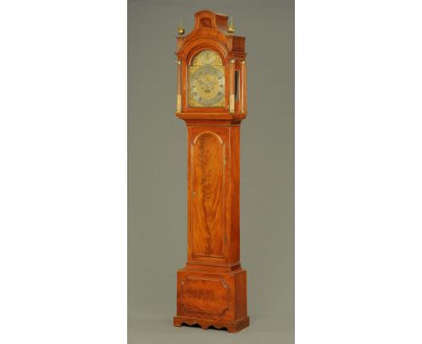 A George III mahogany longcase clock by Jonathan Blake Fulham, with two train striking movement with strike/silent to arch an