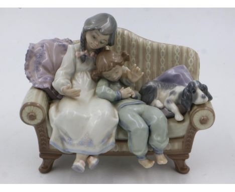 Lladro figure group, Big Sister 05735, boxed (box rough), no visible damages or repairs.  UK P&amp;P Group 2 (£20+VAT for the