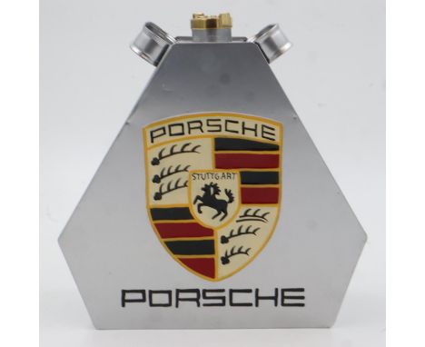 Porsche petrol can, H: 32 cm. UK P&amp;P Group 2 (£20+VAT for the first lot and £4+VAT for subsequent lots) 