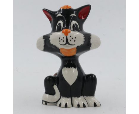 Lorna Bailey cat, Inky, no cracks or chips, H: 13 cm. UK P&amp;P Group 1 (£16+VAT for the first lot and £2+VAT for subsequent